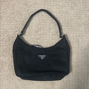 Prada Black Shoulder Bag with Signature Logo